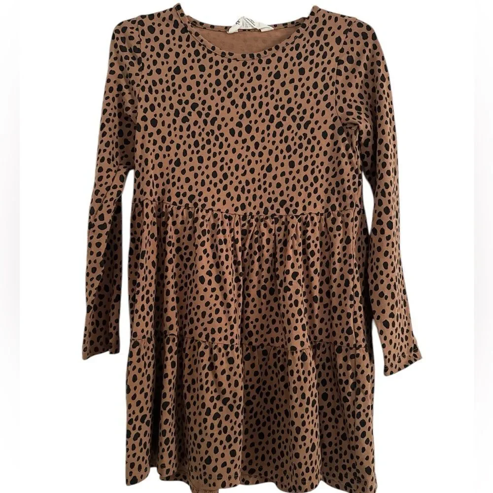 H&M Leopard print girls dress EUC